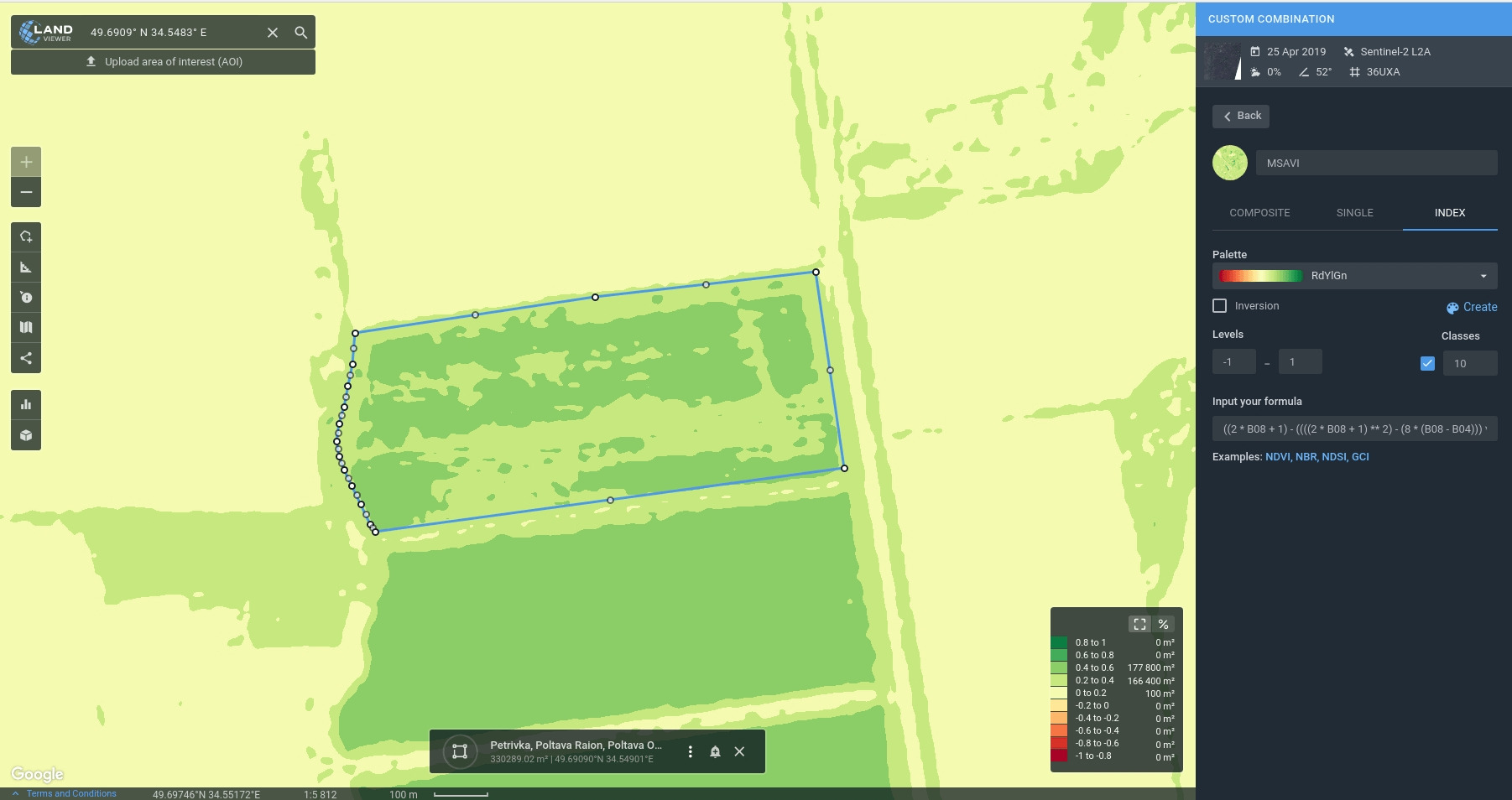 Modified Soil-Adjusted Vegetation Index