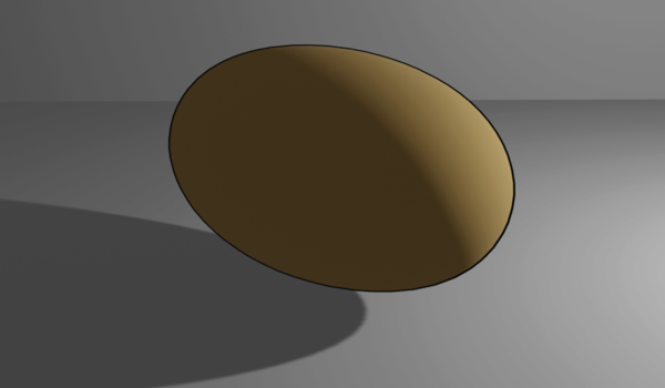 Demo image with a egg shape object with an outline