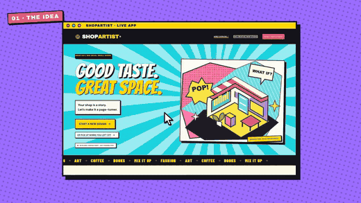 Naming the shop and choosing the mix in the real app