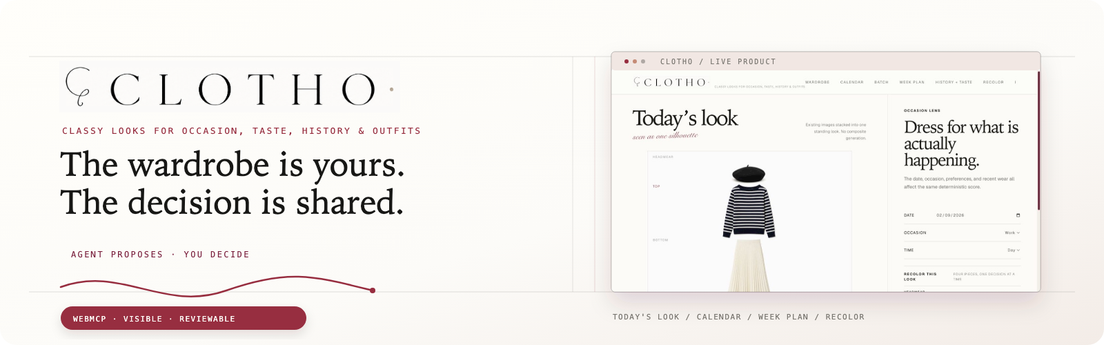 CLOTHO: Classy Looks for Occasion, Taste, History & Outfits