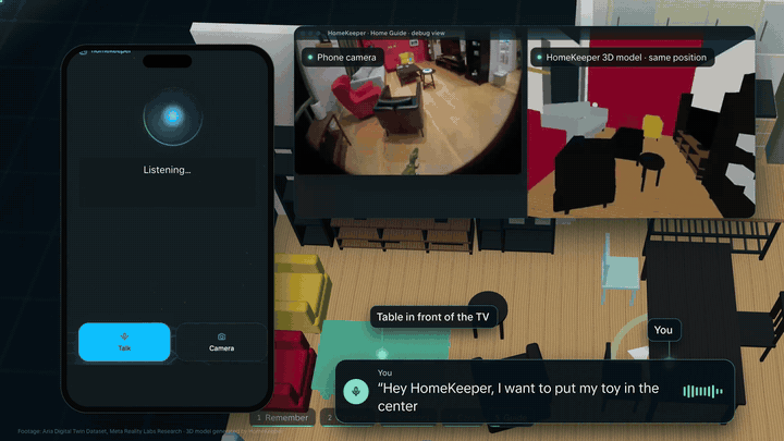 Home Guide with a synchronized debug view and the 3D route