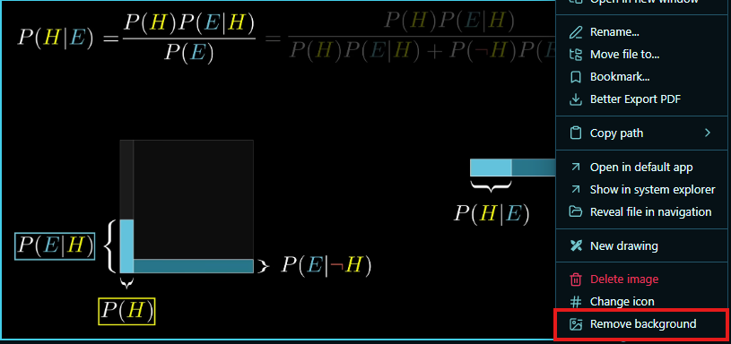 Right click menu