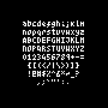 blit16 glyphs