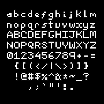 blit32 glyphs