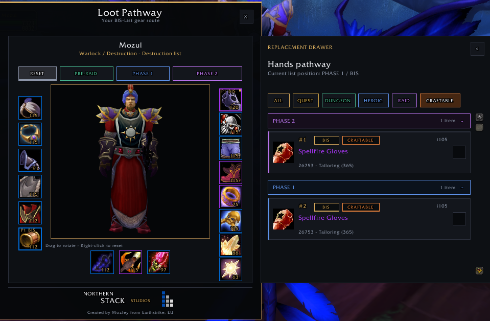 Crafted hands route