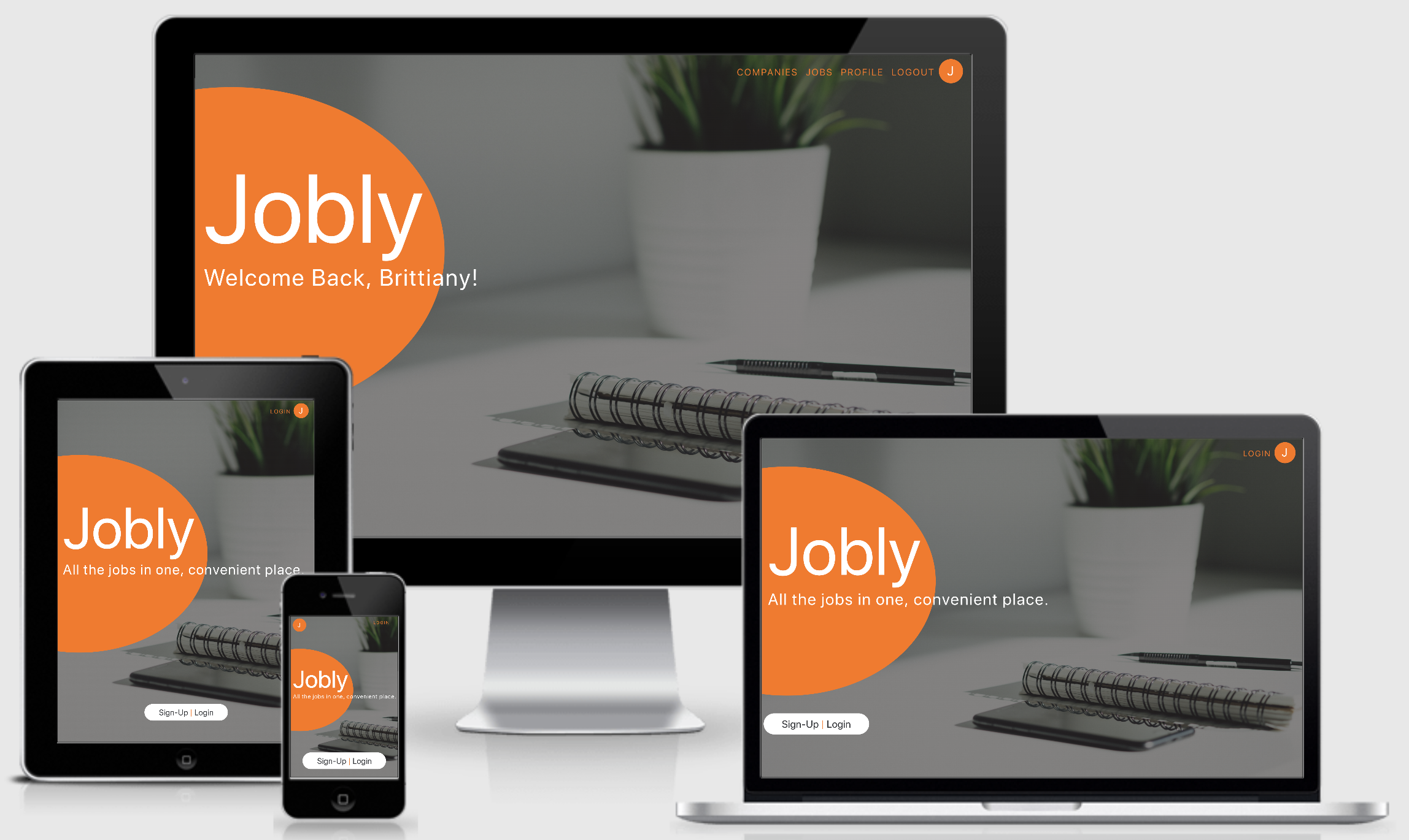 Jobly home page