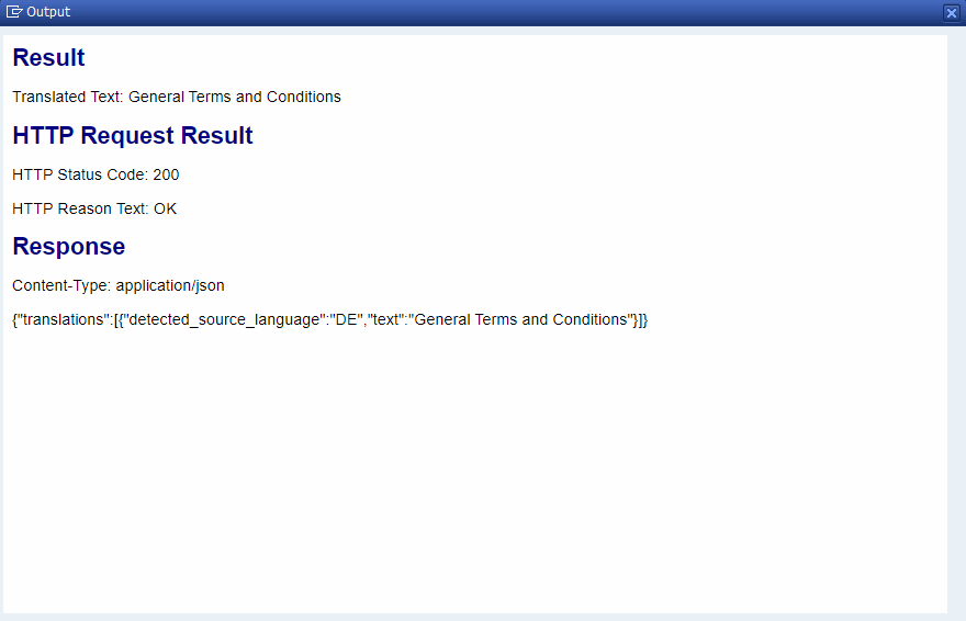 Report Result