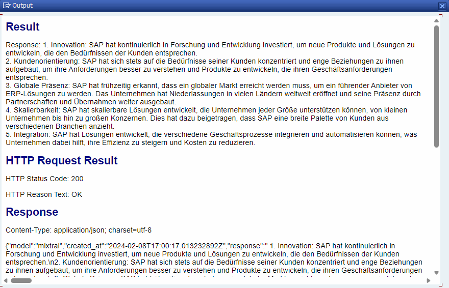 MIXTRAL Result