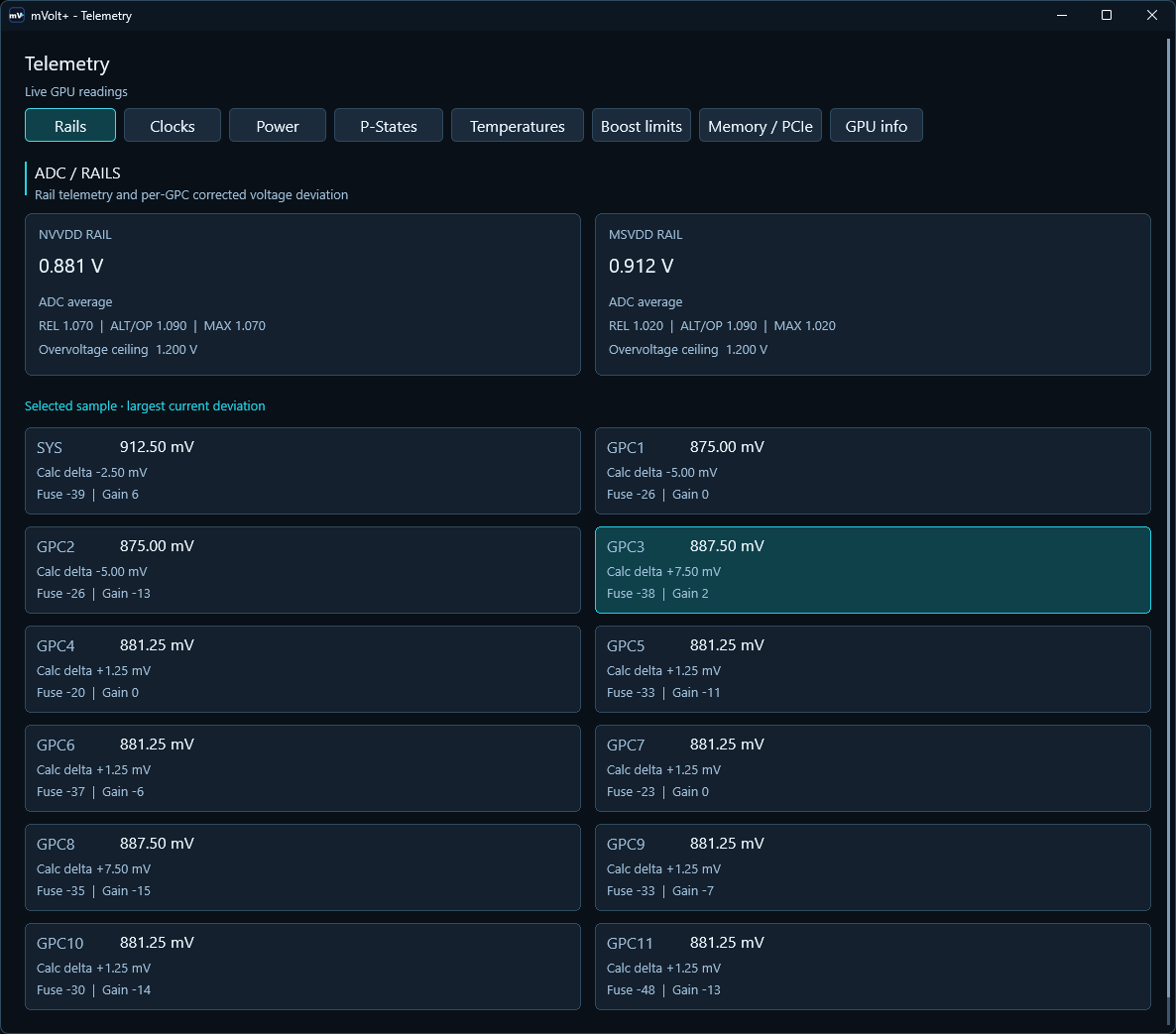 Telemetry with measured clocks and firmware clock history