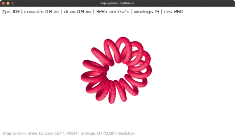 helitorus running under JVM Clojure