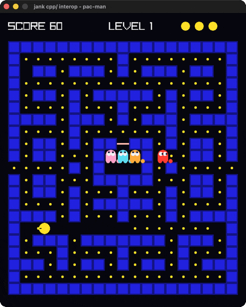 Pac-Man running under jank