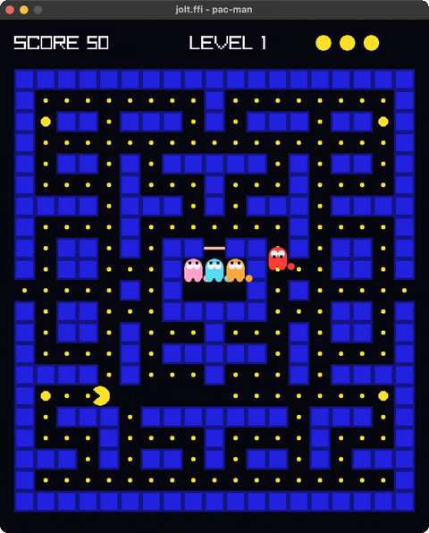 Pac-Man running under Jolt