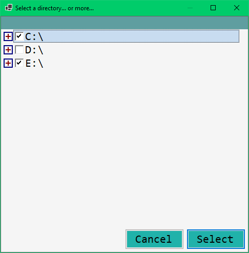 DirectorySelector output