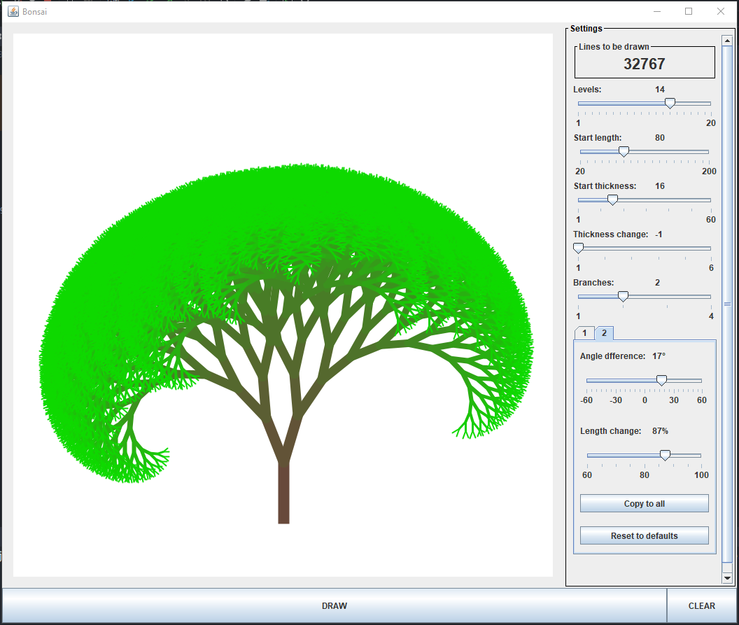 GitHub - b1ankk/Bonsai: Simple fractal-like tree generating app.