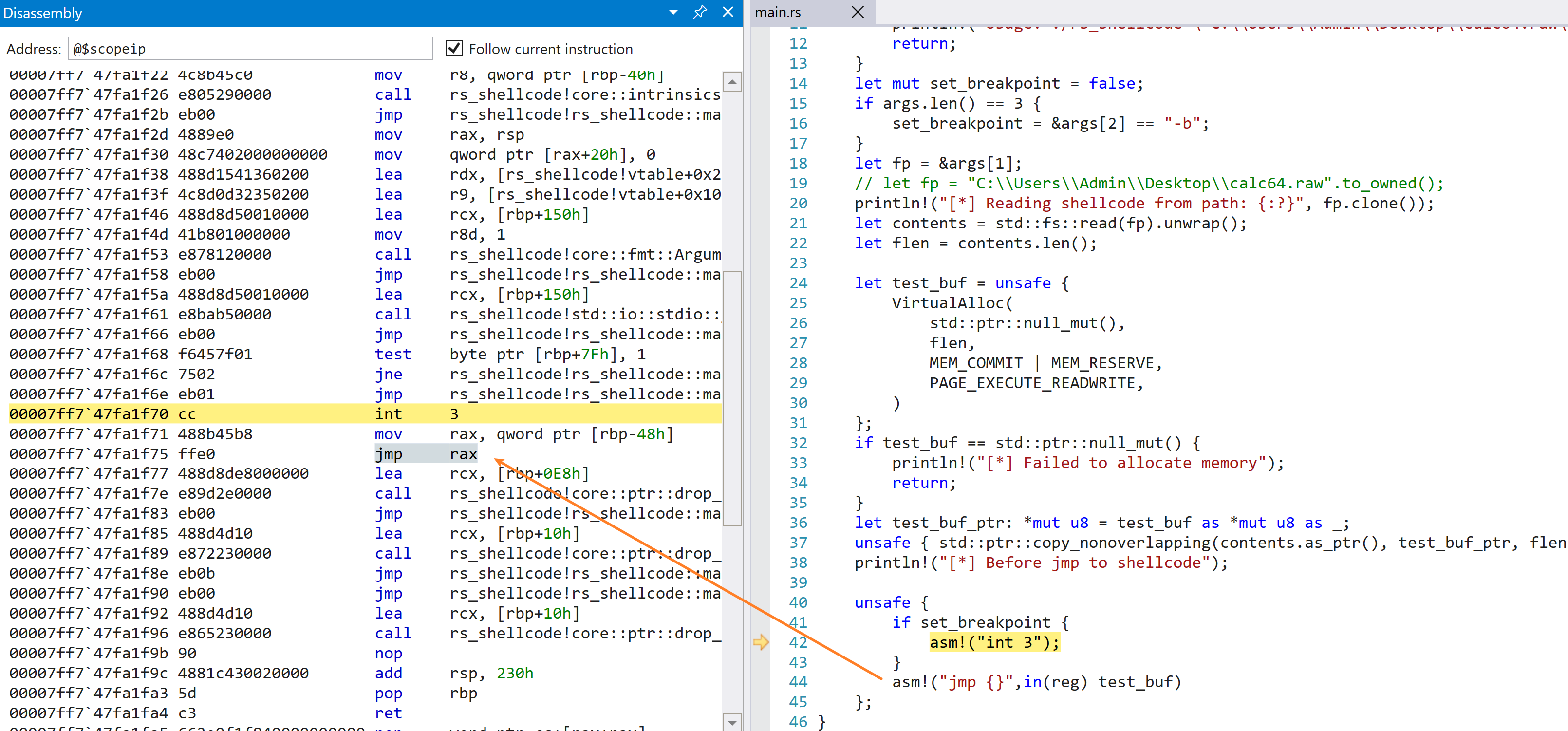 breakpoint in windbg