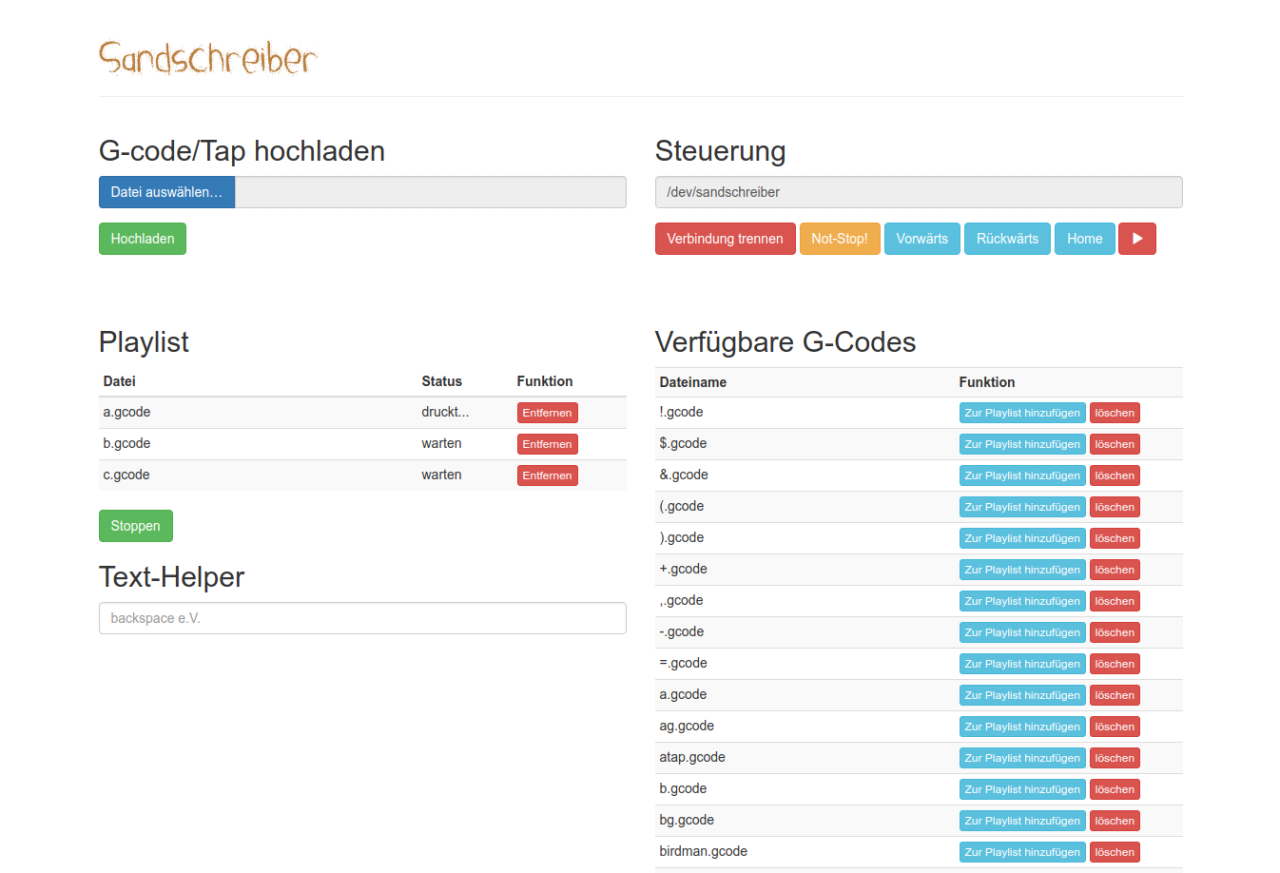 Sandschreiber Web