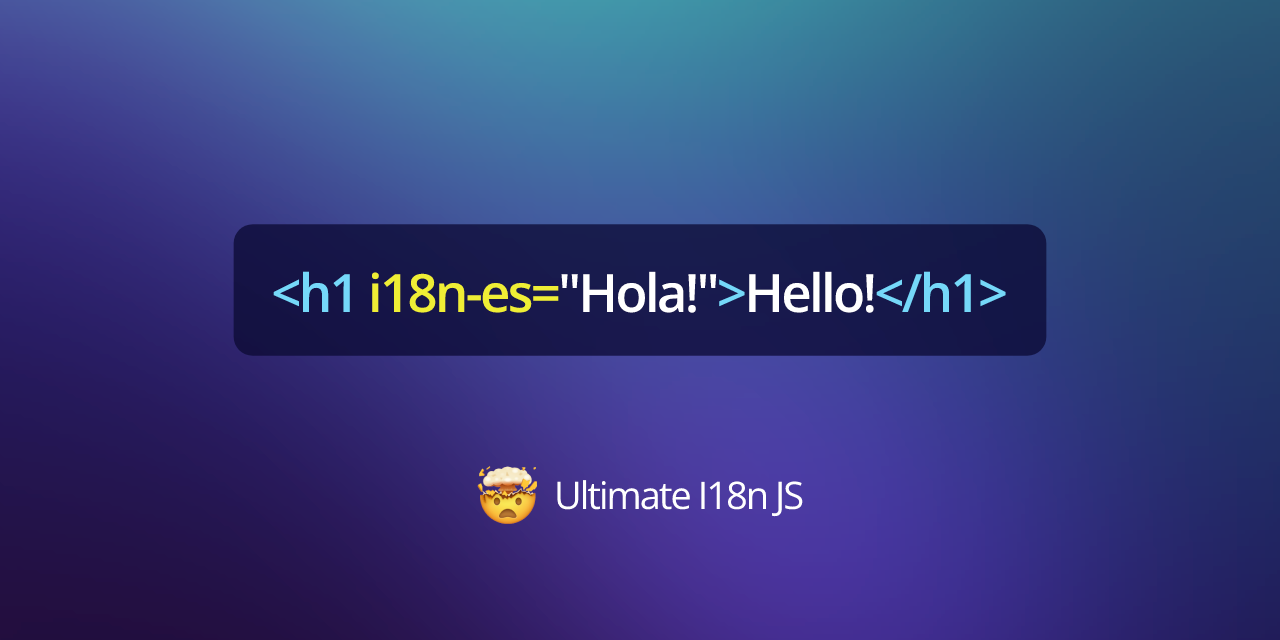 Ultimate I18n JS