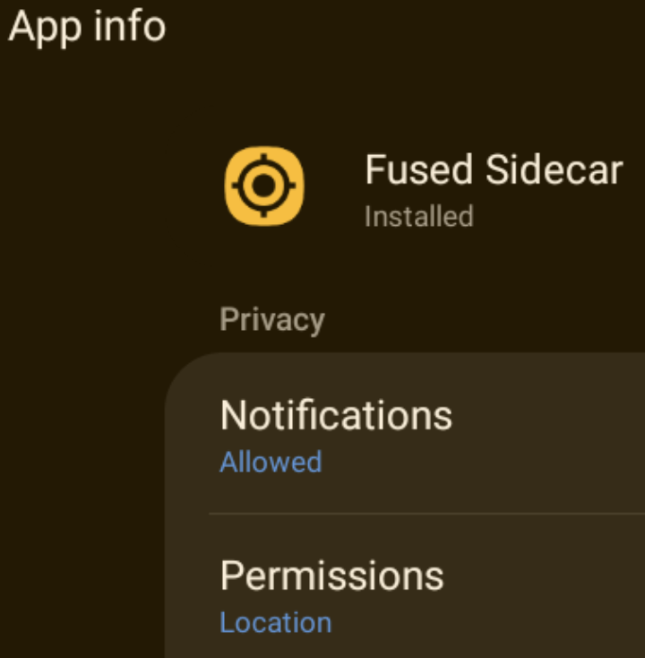 Fused Sidecar App info