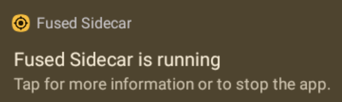 Fused Sidecar notification