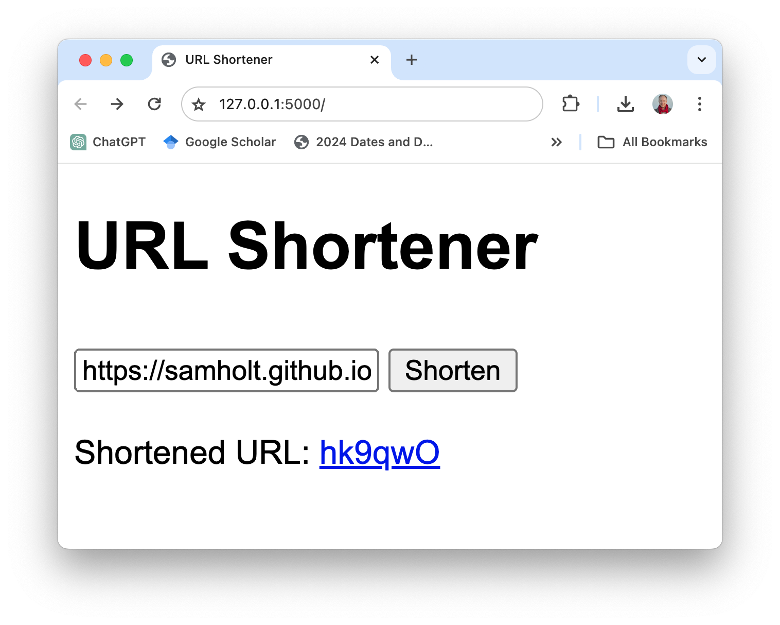 Url Shortener Web Application