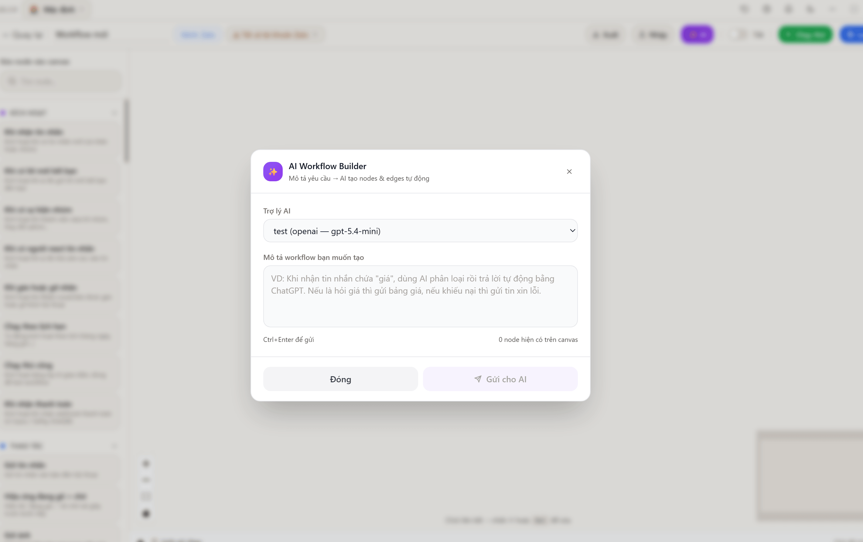 Workflow kết hợp AI trong Deplao