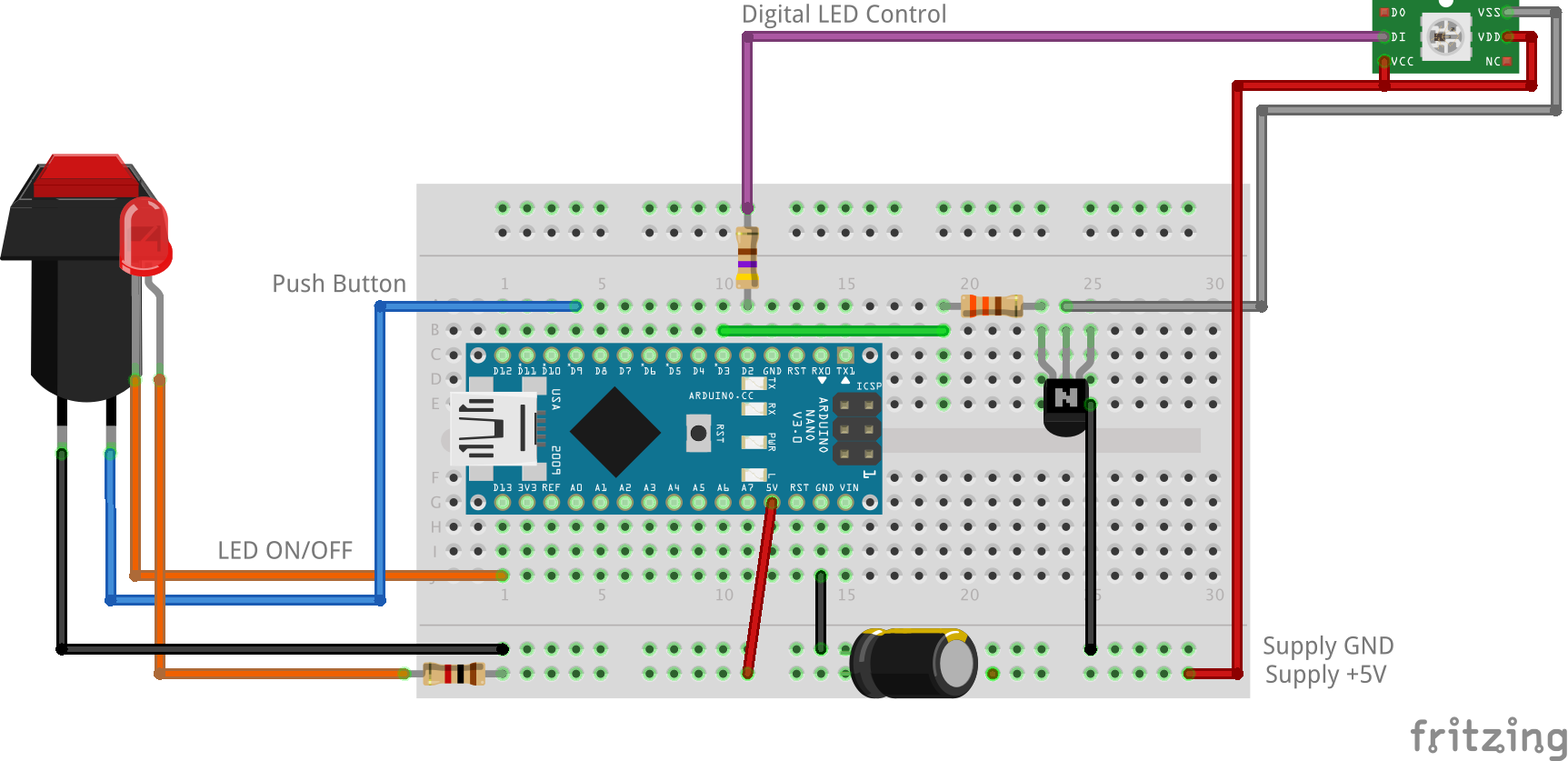 breadboard circuit