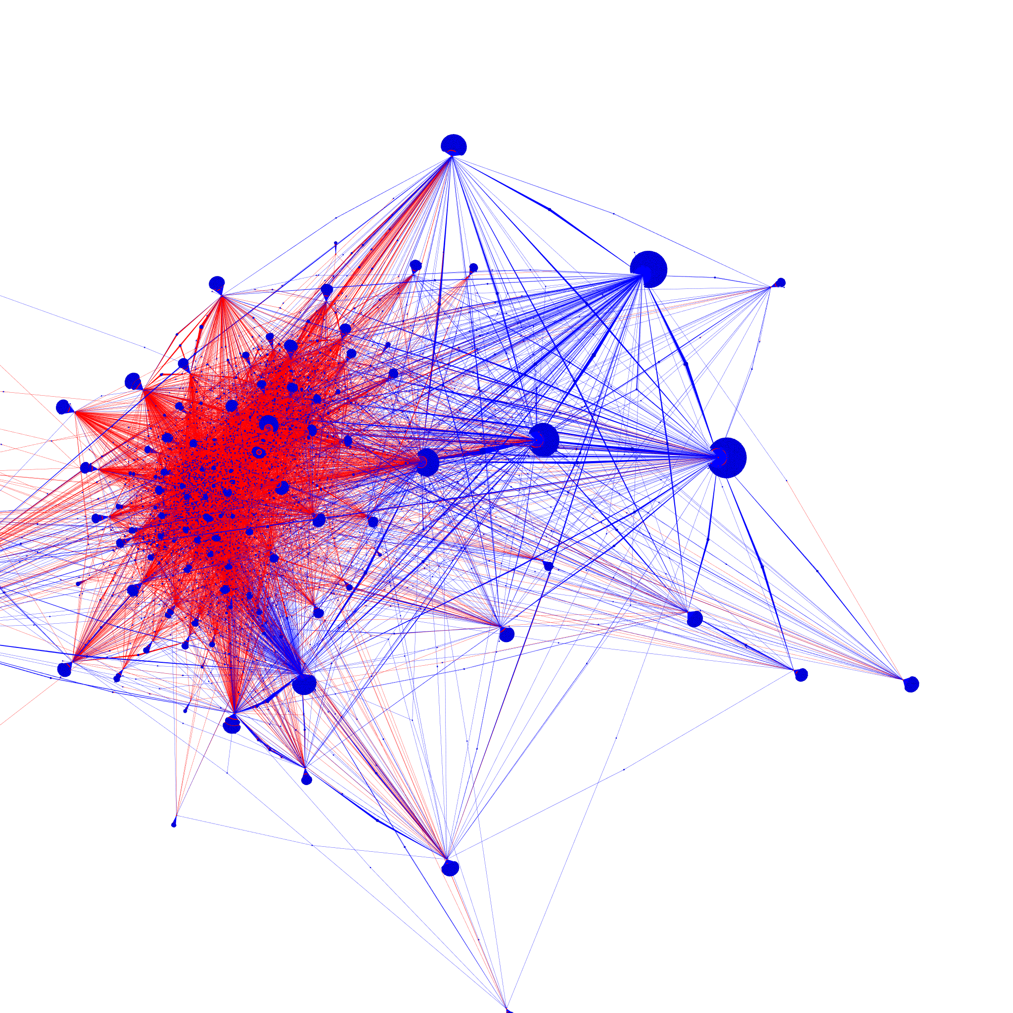 Network of Twitter first voters (samples)