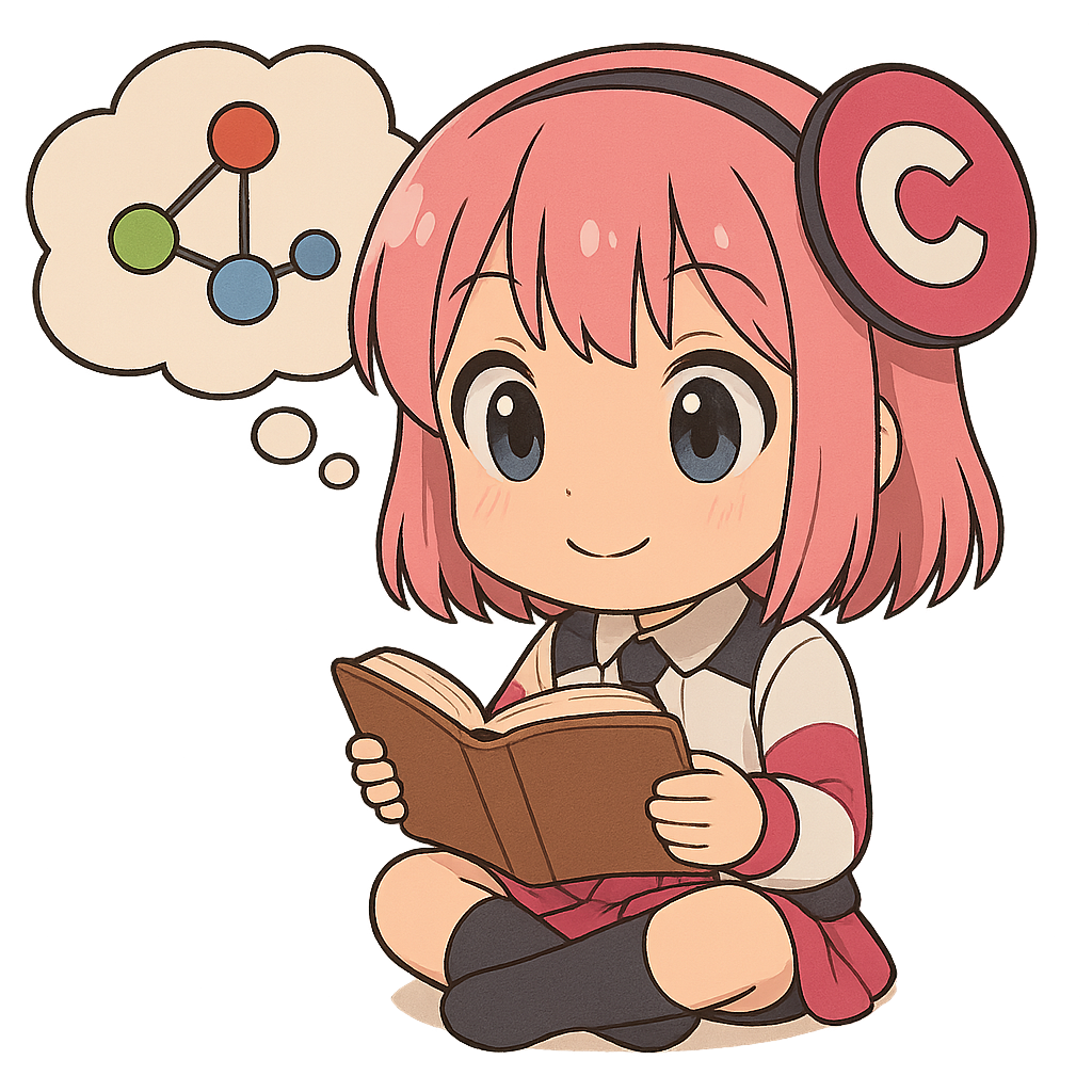 Clara with notebooks and knowledge visualization