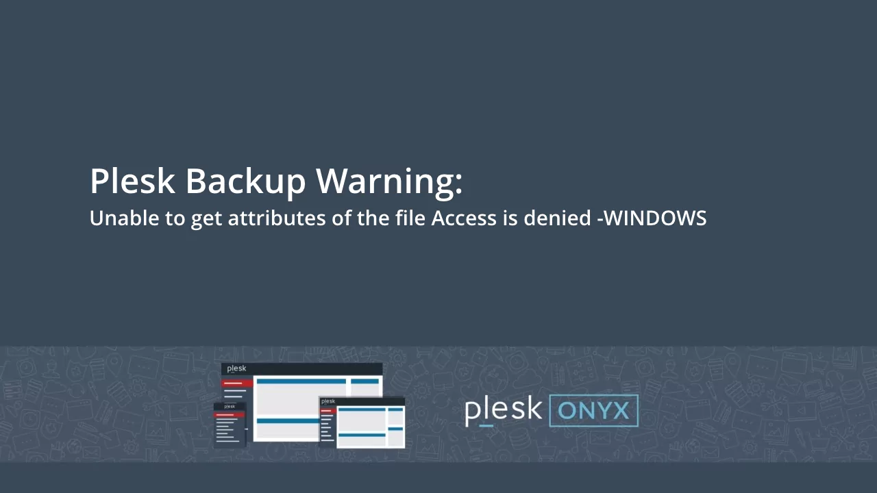 Plesk Backup Warning