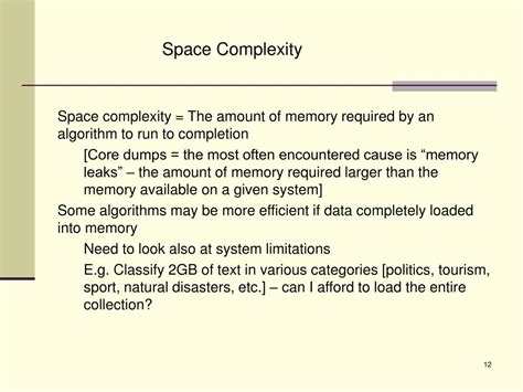 Measuring Algorithm Complexity: Time vs Space