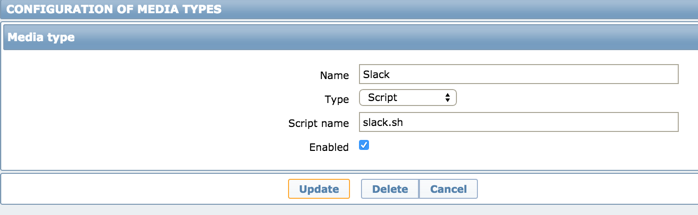 Zabbix Server MediaType settings