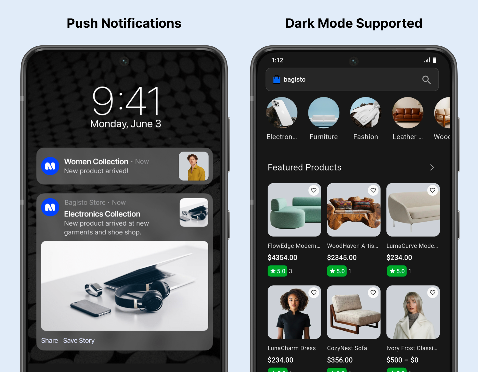 Dark Mode and Push Notification