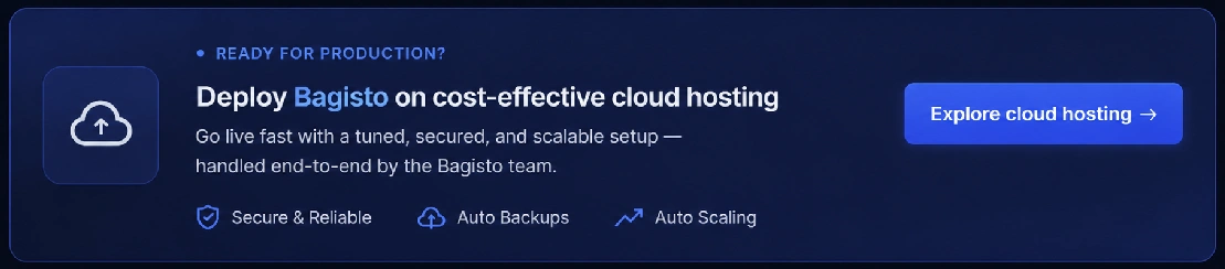 Deploy Bagisto on Cloud Hosting