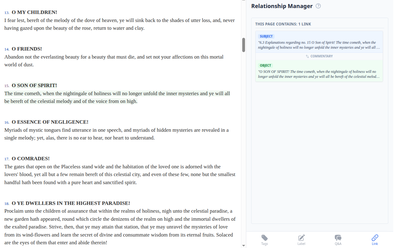 Screenshot of Settings Tab