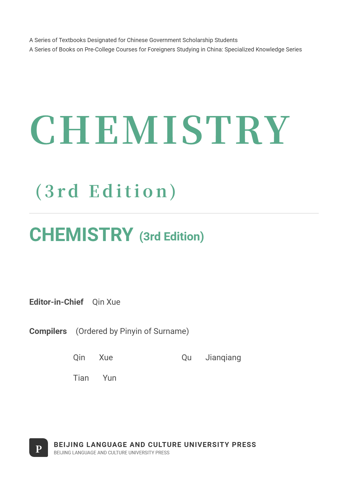 Chemistry Cover