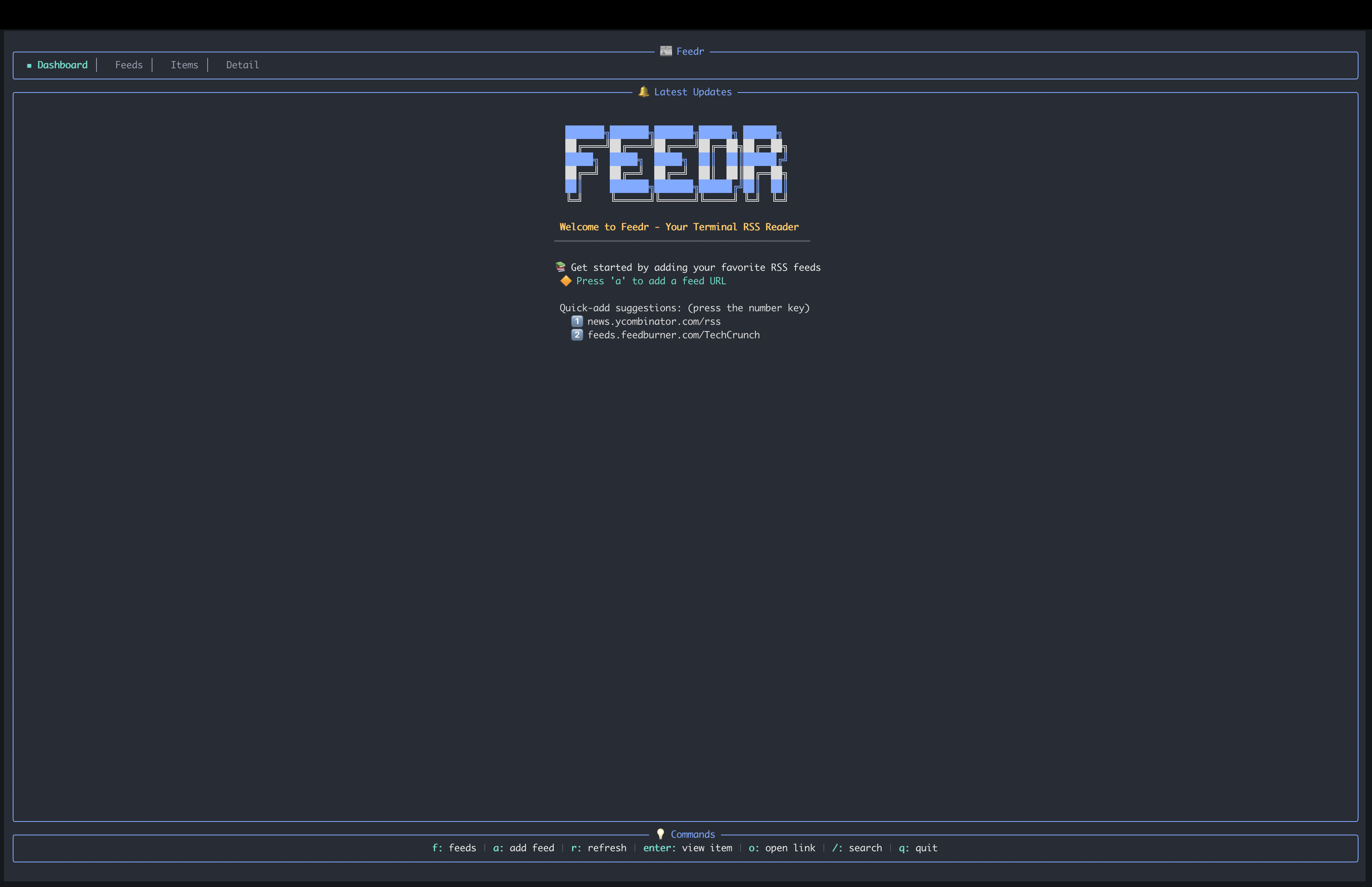 Feedr Terminal RSS Reader