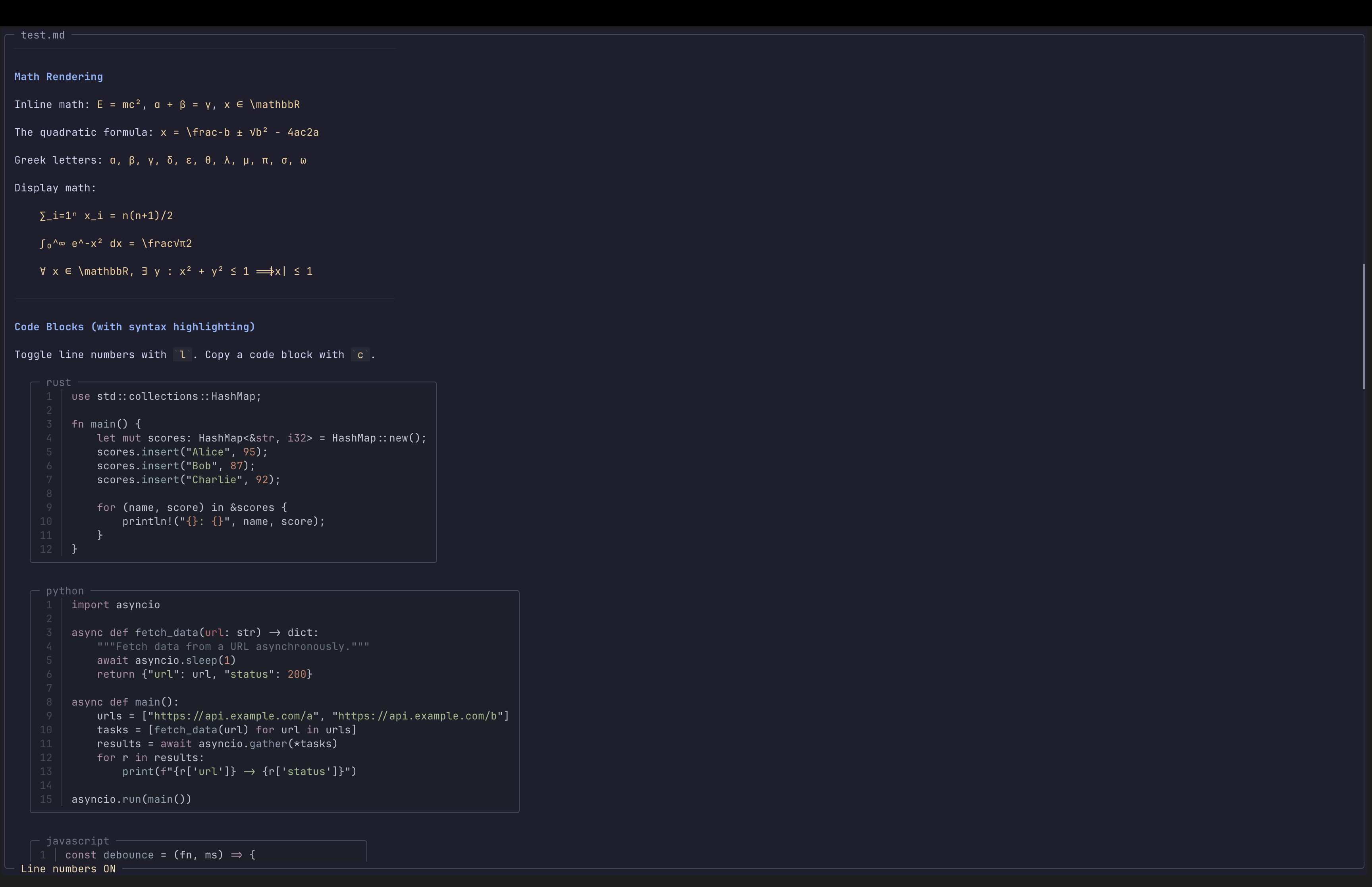 Math Rendering
