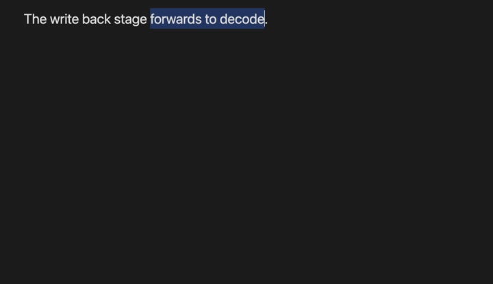 Right clicking a selection, opening the Color submenu, and picking purple