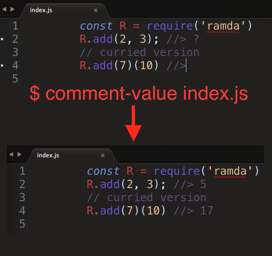 comment-value in action