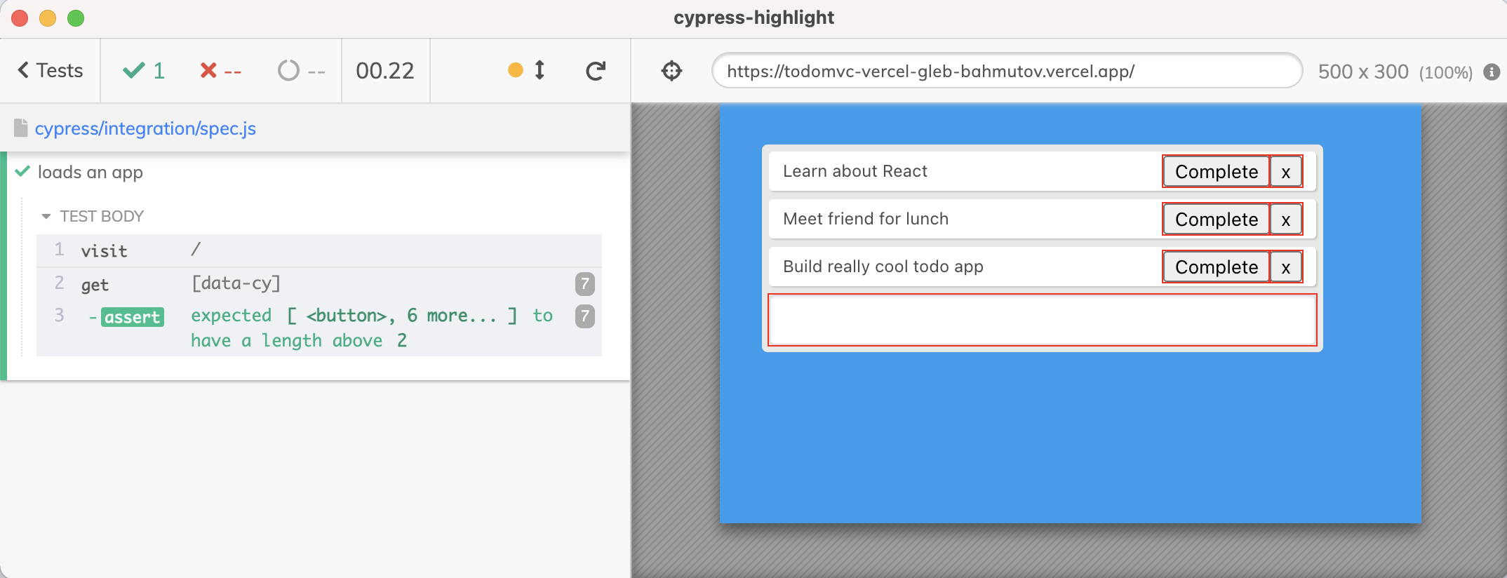 cypress-highlight-npm