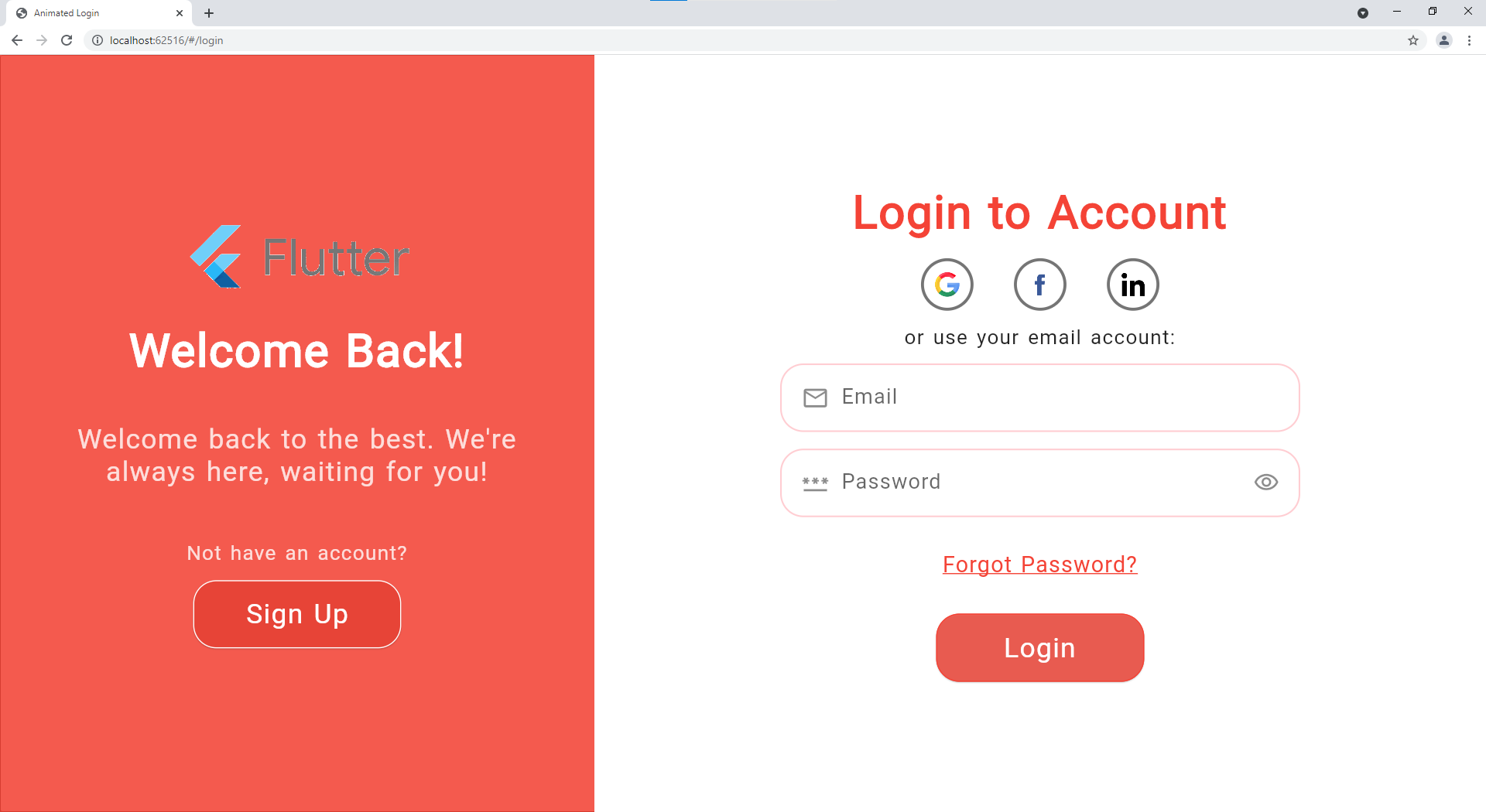 Animated Login for Flutter is a readymade login/signup screen with