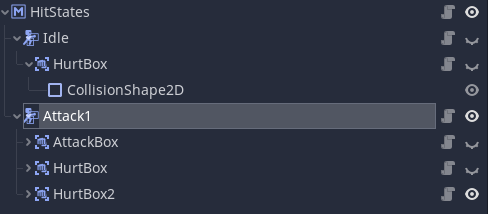 Tree view of hitbox management
