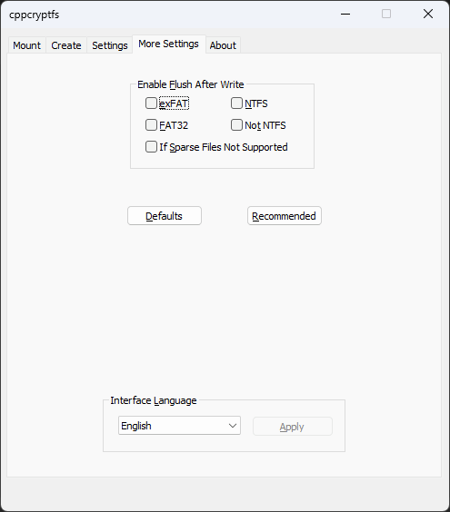 Settings tab Alt text