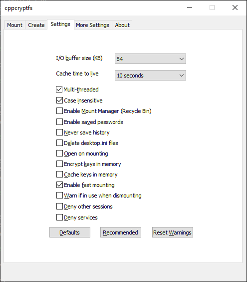 Settings tab Alt text