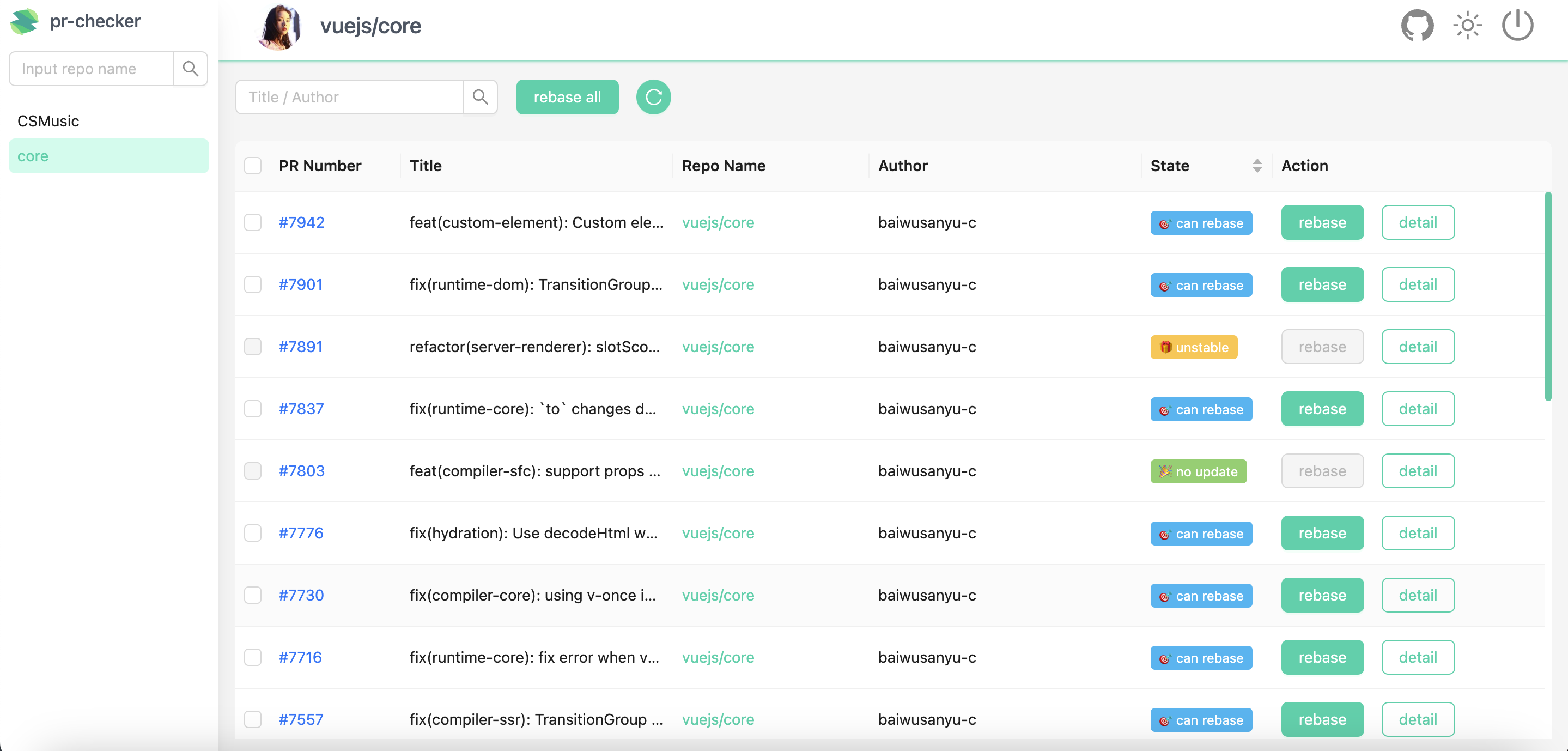 Detect and update your Pull Requests in batches