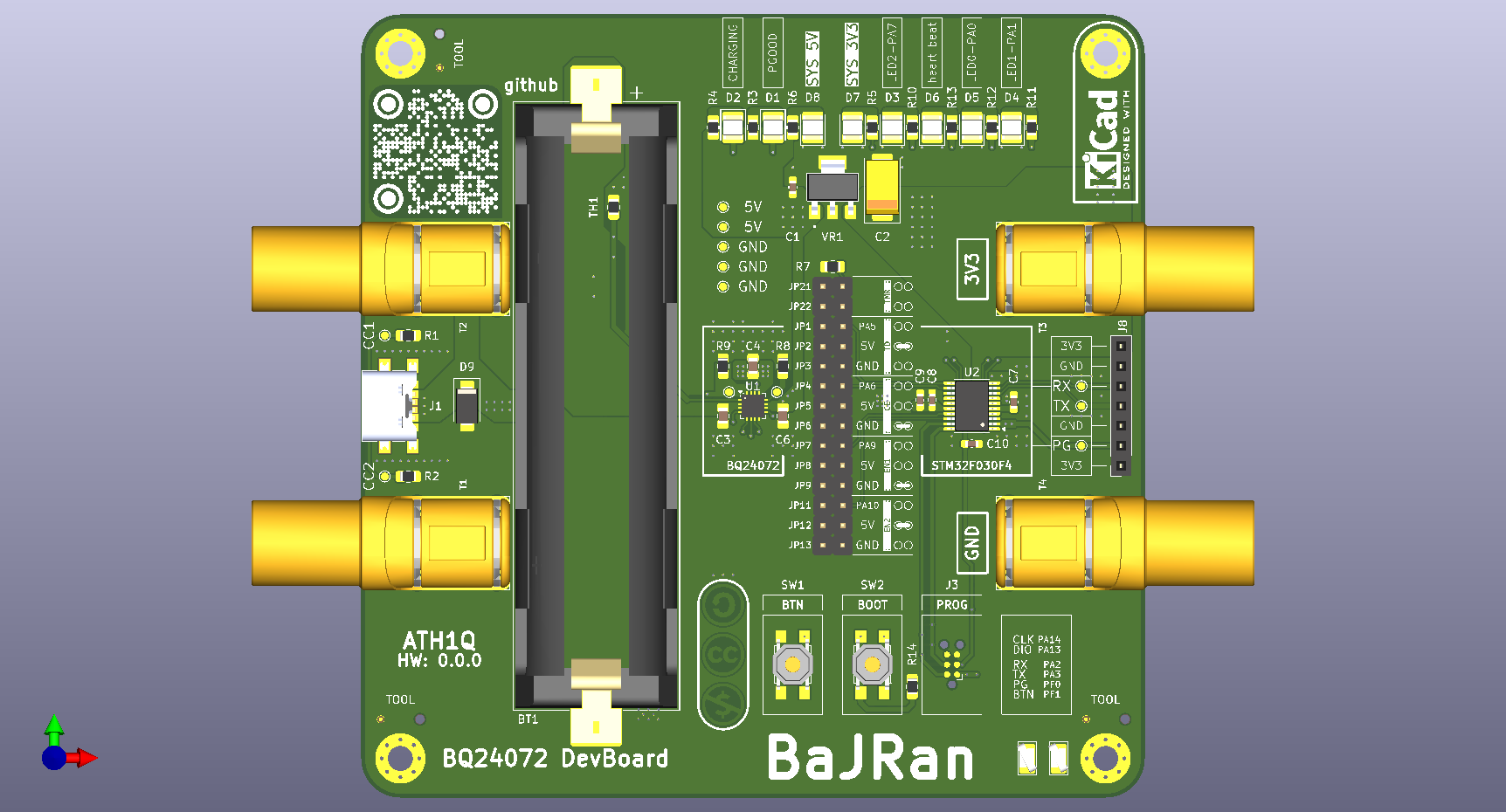 PRT ATHIQ BQ24072 DevBoard, from the project README