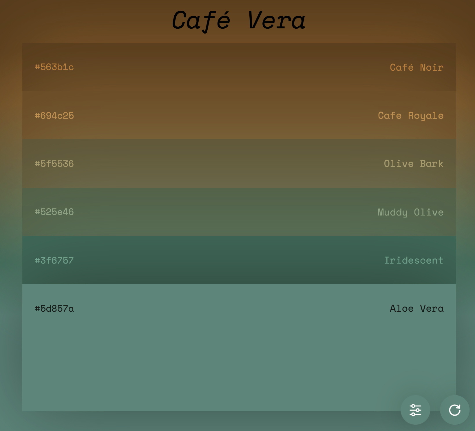 sample screenshot of color bingo engine