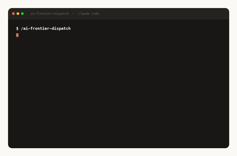 AI Frontier Dispatch — demo
