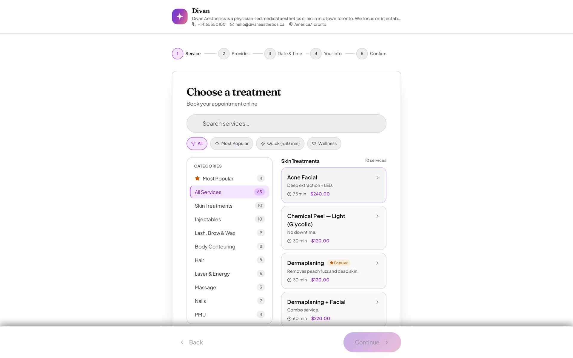 A booking page that fills itself