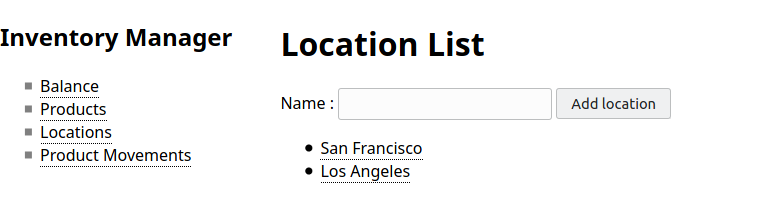 Location list